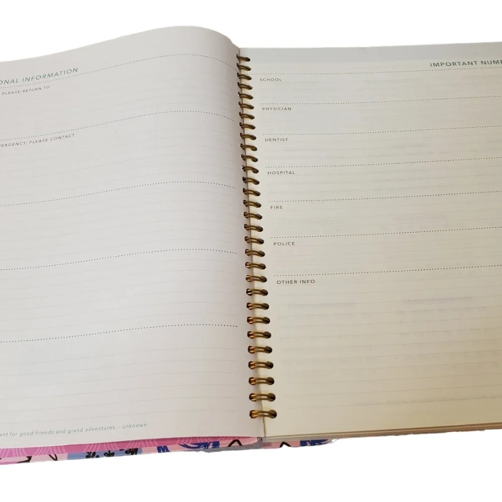 Clementine Potted Plant Patterned Hardcover Spiral Bound 2022/2023 Planner
